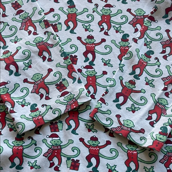 Roller Rabbit limited edition Christmas Pajamas with Fun Monkey Print - Picture 4 of 6
